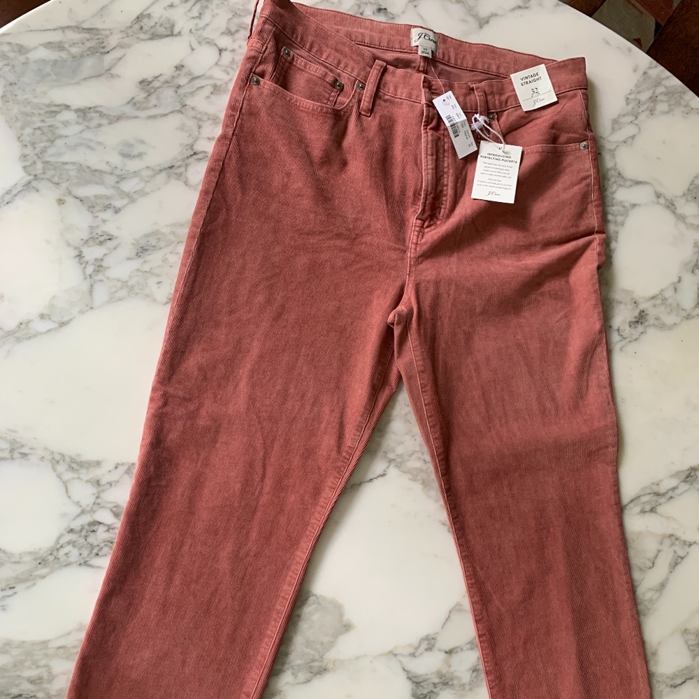 NWT J CREW Nantucket Red Choduroy Pants